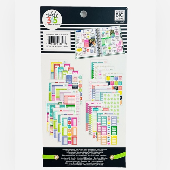 Me &My Big Ideas Sticker Sheets Scrapbook Budget Theme The Happy Planner 682 Pcs - Picture 6 of 6